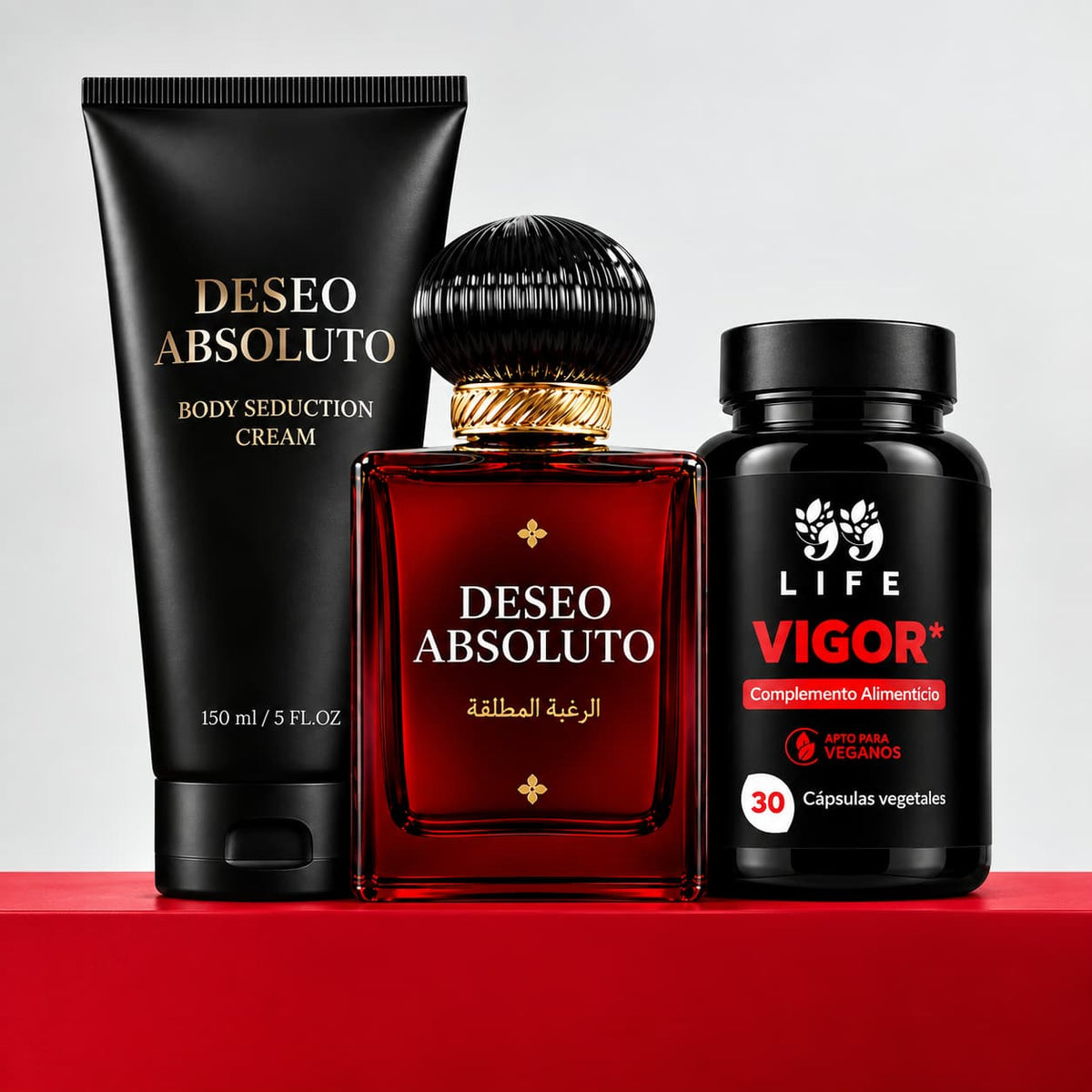 Pack: Deseo Absoluto +  1x Crema Corporal Seduction + 1x Vigor Absoluto